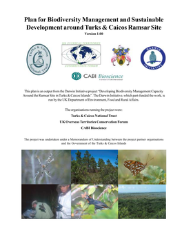Plan for Biodiversity Management and Sustainable Development Around Turks & Caicos Ramsar Site Version 1.00