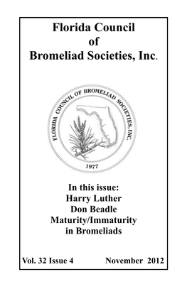 Florida Council of Bromeliad Societies, Inc