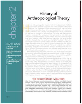 History of Anthropological Theory