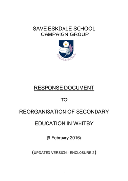 Save Eskdale School Campaign Group Response