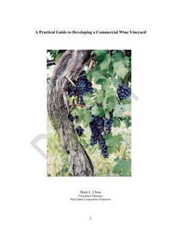 A Practical Guide to Developing a Commercial Wine Vineyard