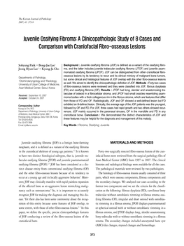 Juvenile Ossifying Fibroma: a Clinicopathologic Study of 8 Cases and Comparison with Craniofacial Fibro-Osseous Lesions