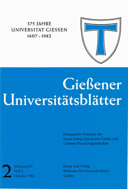 Giessener Universitätsblätter 15 (1982) Heft 2
