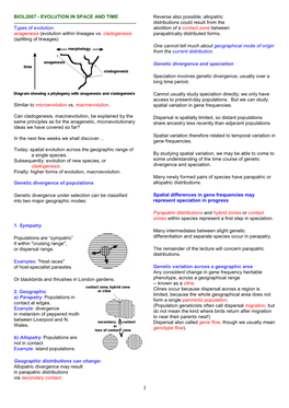 Hybrid Zones and Clines