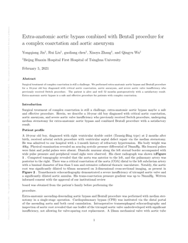 Extra-Anatomic Aortic Bypass Combined with Bentall Procedure