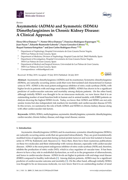 Asymmetric (ADMA) and Symmetric (SDMA) Dimethylarginines in Chronic Kidney Disease: a Clinical Approach