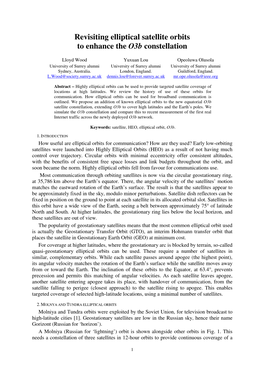 Revisiting Elliptical Satellite Orbits to Enhance the O3b Constellation