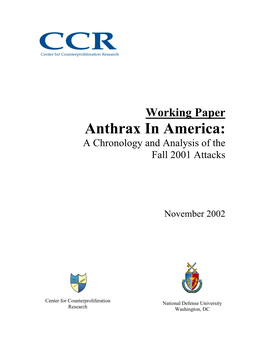 Anthrax in America: a Chronology and Analysis of the Fall 2001 Attacks