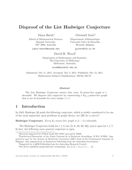 Disproof of the List Hadwiger Conjecture