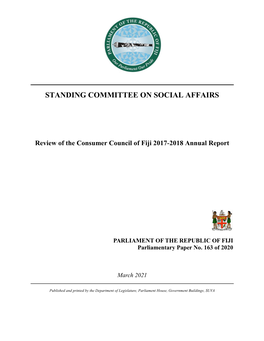 Standing Committee on Social Affairs