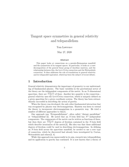 Tangent Space Symmetries in General Relativity and Teleparallelism