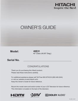 Owner's Guide