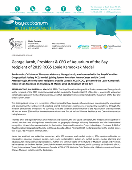 George Jacob, President & CEO of Aquarium of The