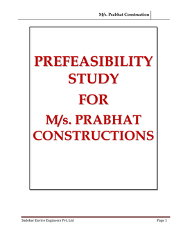 Prefeasibility Study