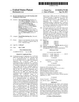 (12) United States Patent (10) Patent No.: US 8,022,274 B2 Riechmann Et Al