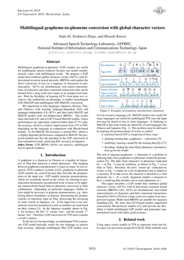 Multilingual Grapheme-To-Phoneme Conversion with Global Character Vectors