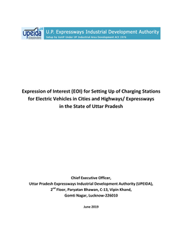 Expression of Interest (EOI) for Setting up of Charging Stations for Electric Vehicles in Cities and Highways/ Expressways in the State of Uttar Pradesh