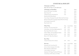 Cocktail & Bar List