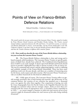 Points of View on Franco-British Defence Relations