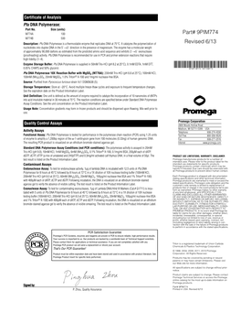 Pfu DNA Polymerase Product Information 9PIM774