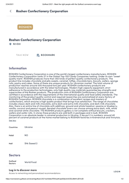 Roshen Confectionery Corporation