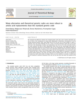 Many Alternative and Theoretical Genetic Codes Are More Robust to Amino Acid Replacements Than the Standard Genetic Code