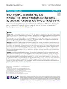 BRD4 PROTAC Degrader ARV-825 Inhibits T