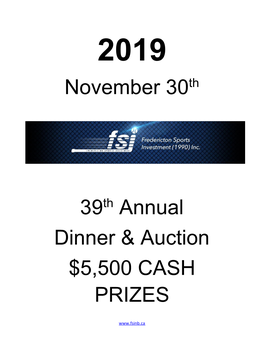 FSI Dinner and Auction Program (2019)