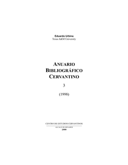 Anuario Bibliográfico Cervantino