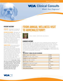 From Annual Wellness Visit to Adrenalectomy!