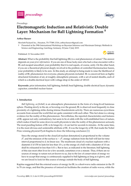 Mechanism for Ball Lightning Formation †