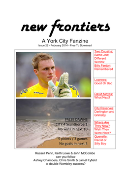 A York City Fanzine Issue 22 - February 2014 - Free to Download