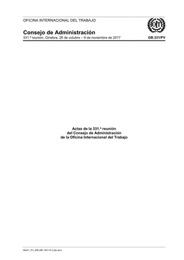 Actas De La 331.ª Reunión Del Consejo De Administración