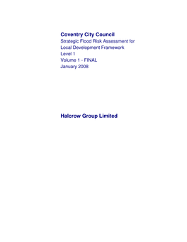 Coventry City Council Halcrow Group Limited