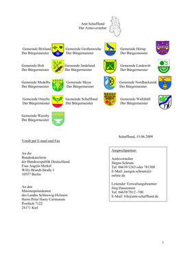 1 Amt Schafflund Der Amtsvorsteher Gemeinde Böxlund Gemeinde