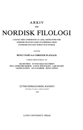 Nordisk Filologi