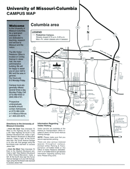 University of Missouri-Columbia CAMPUS MAP