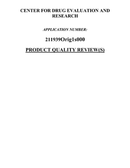 Product Quality Review(S)