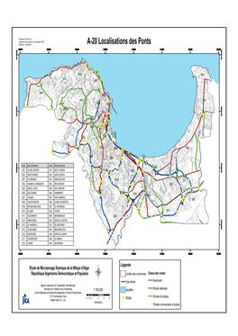 A-20 Localisations Des Ponts 490000 495000 500000 505000 510000 515000 520000 525000 4075000 4075000 )")" )" )")")" )" )" 1625 )" 1640 )" 1624 1606 )")"