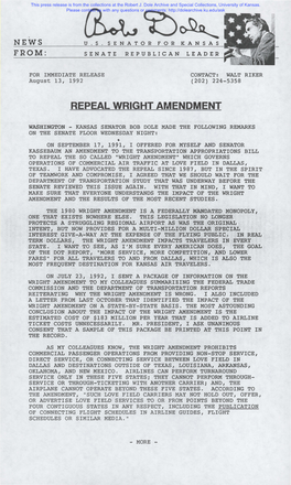 Repeal Wright Amendment