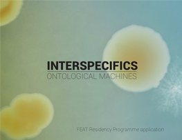 FEAT Residency Programme Application INTERSPECIFICS - CV