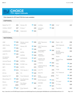 CHOICE 175+ Digital Channels