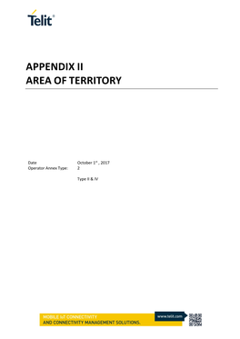 Appendix Ii Area of Territory