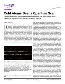 Cold Atoms Bear a Quantum Scar