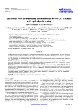 Search for AGN Counterparts of Unidentified Fermi-LAT Sources With