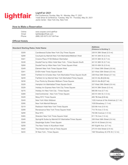 How to Make a Reservation Official Hotels Lightfair 2021