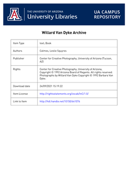 Willard Van Dyke Archive