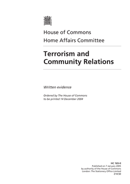 Terrorism and Community Relations