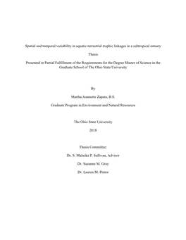 Spatial and Temporal Variability in Aquatic-Terrestrial Trophic Linkages in a Subtropical Estuary