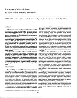 Response of Alluvial Rivers to Slow Active Tectonic Movement